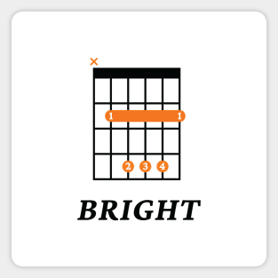 B Bright B Guitar Chord Tab Light Theme Magnet